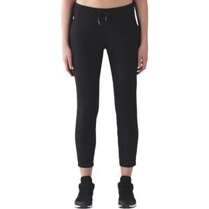 Lululemon On The Fly Pant 7/8 28" Pockets Luxtreme Drawcord Medium-Rise Black 6